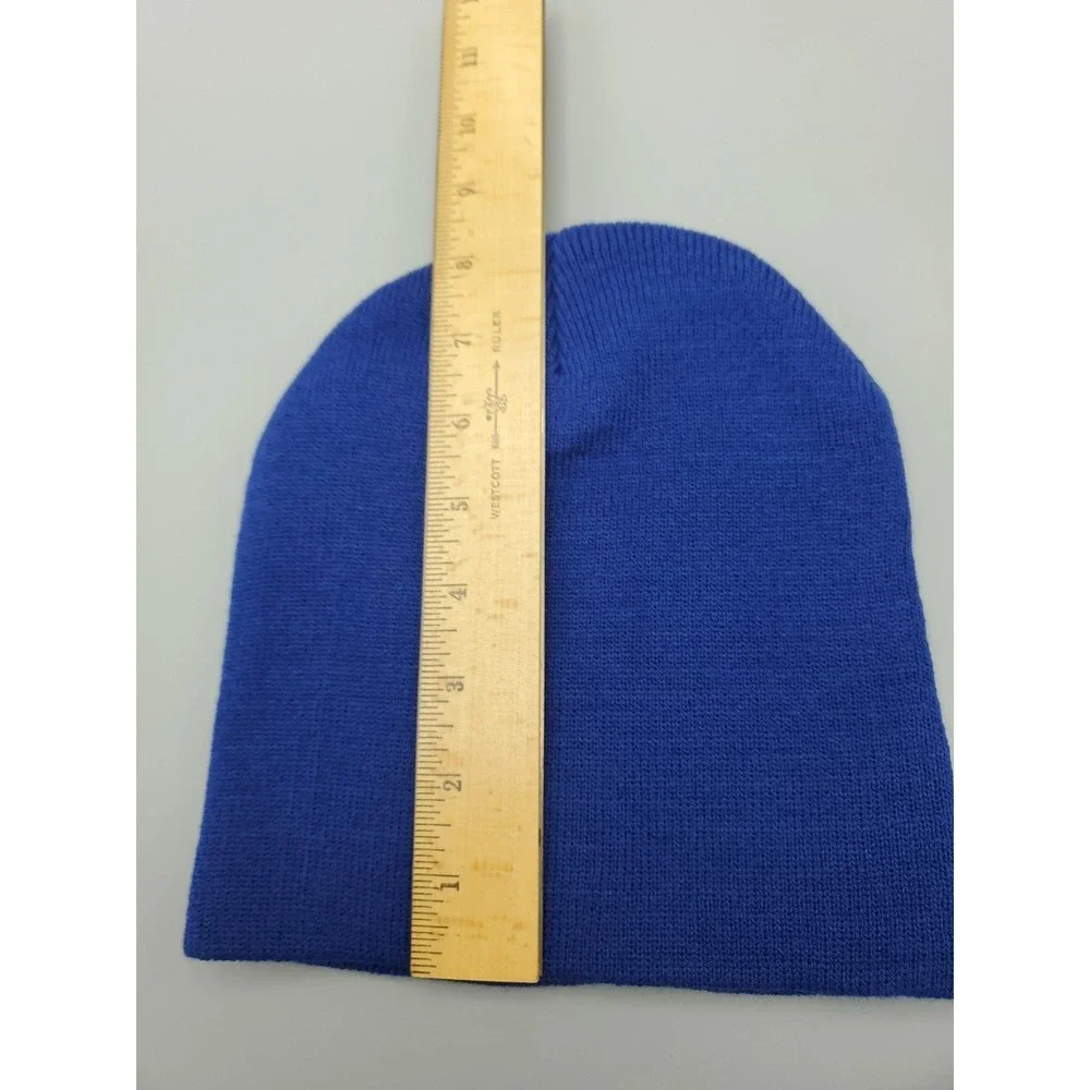 Vintage Intel HP Tech Company Embroidered Blue‎ Beanie Knit Watch Cap Toboggan